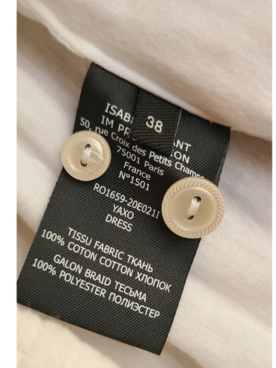 🆕️Isabel Marant Yaxo Dress White Summer Chic Clean Girl Sz US Medium France 38 - Picture 10 of 16